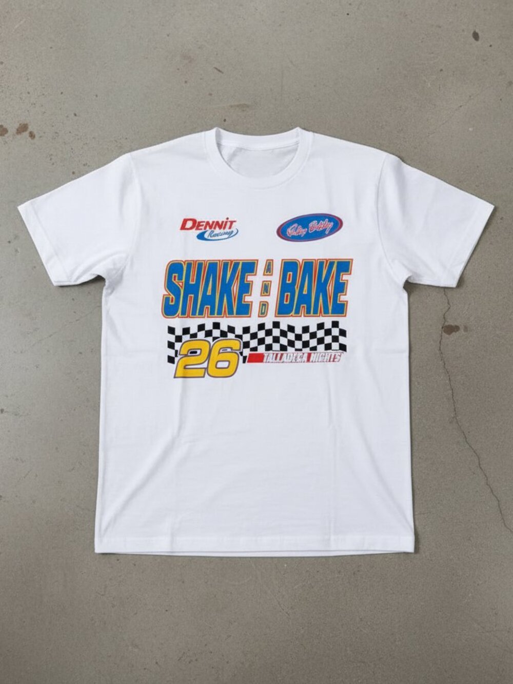 “Shake & Bake” Racing Graphic Tee – Talladega Nights: The Ballad of Ricky Bobby